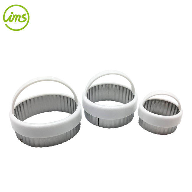 Biscuit Cookie Cutters with Handle – Stainless Steel 3pcs Set